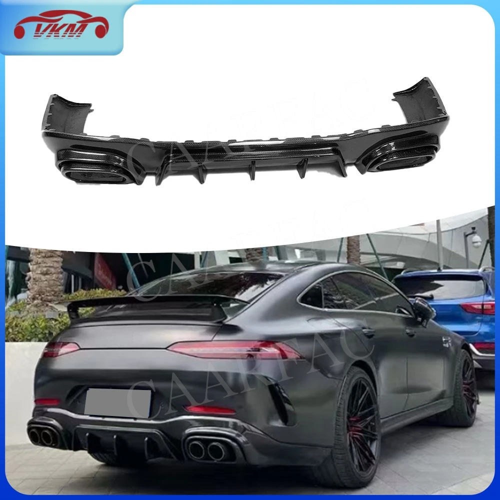 Trocken-Carbon-Heckdiffusor Stoßstangenlippe Spoilerlippe für Benz AMG GT63 GT63S 2019-2023 Heckspoiler Karosserie-Kits FRP