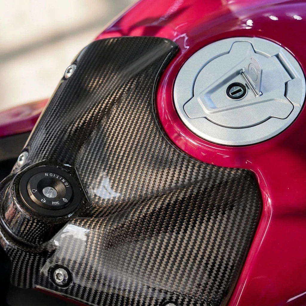 Carbon Fiber Motorcycle Fairing Accessories Fuel Tank Guard for ZX MOTO 500RR 2025-2026