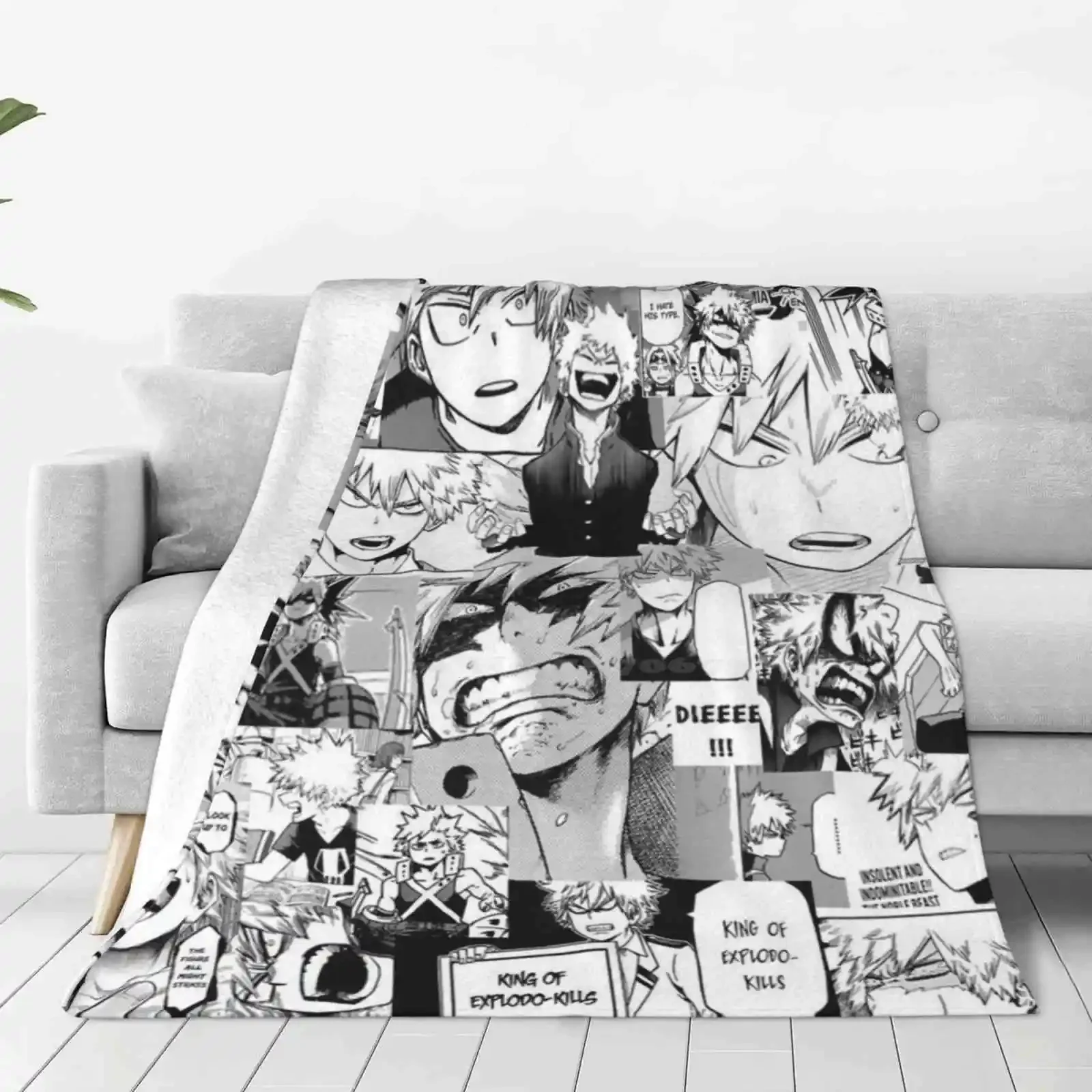 Bakugou Katsuki Collage All Sizes Soft Cover Blanket Home Decor Bedding Bakugou Katsuki Bnha Boku No Hero Academia Collage