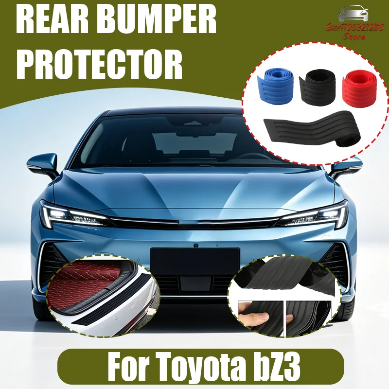 

For Toyota bZ3 Car Trunk Door Sill Plate Protector Anti-Scratch Rear Bumper Guard Rubber Mouldings Pad Trim