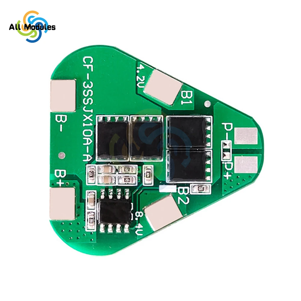 3S 12.6V 18650 płyta zabezpieczająca baterię litową przeładowanie nadmierne rozładowanie moduł zabezpieczający 12A 3-ogniwowy pakiet Li-ion BMS PCM