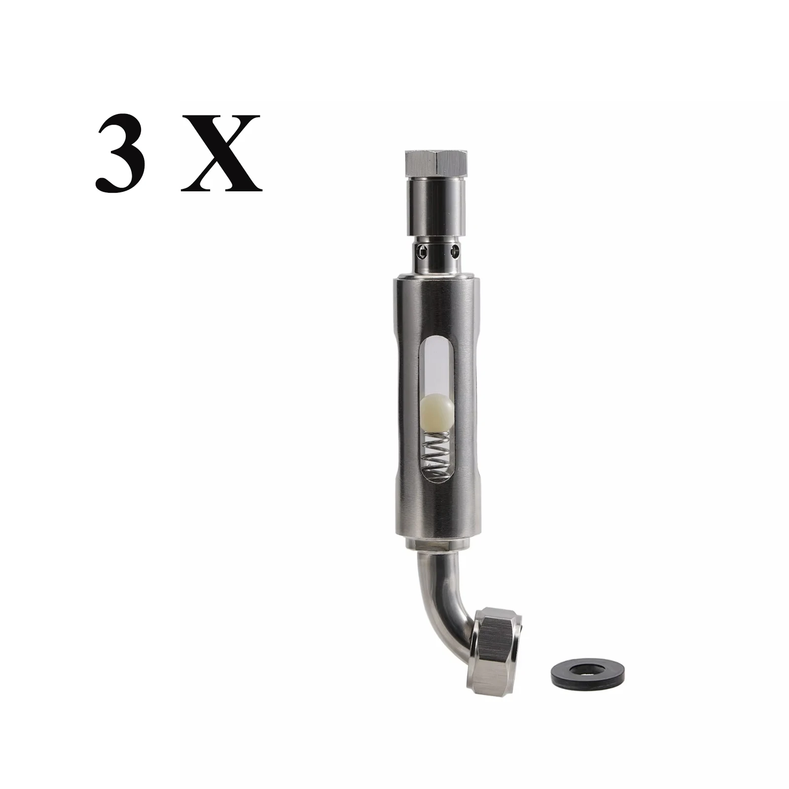

3 x Pro Keg Filler FOB Beer Stop w/Adjustable PRV Manual Keg Filler with Auto Fill Stop No Overflows Counter-pressure Fill