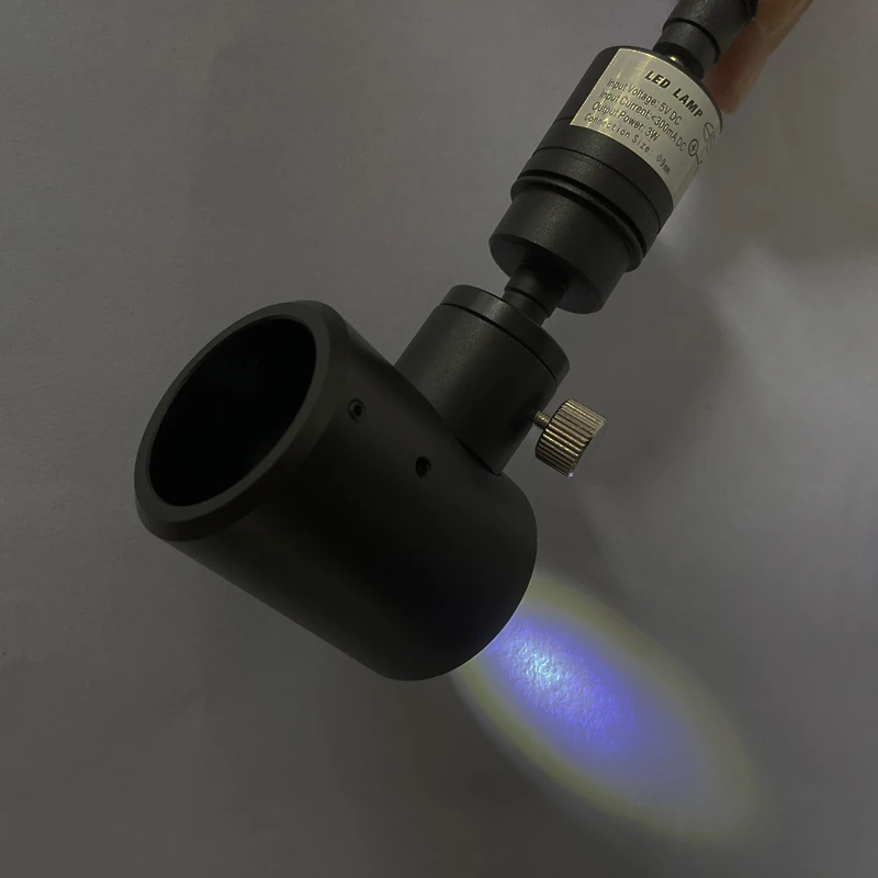 Microscópio coaxial com ponto de luz LED, fonte de luz LED, lâmpada ajustável para microscópio estéreo e iluminador de câmera industrial