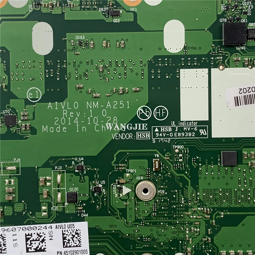 Imagem -06 - Placa-mãe Portátil para Lenovo Thinkpad Notebook Mainboard T450 Sr23x I55300u Aivl0 Nm-a251 00hn525 00hn529