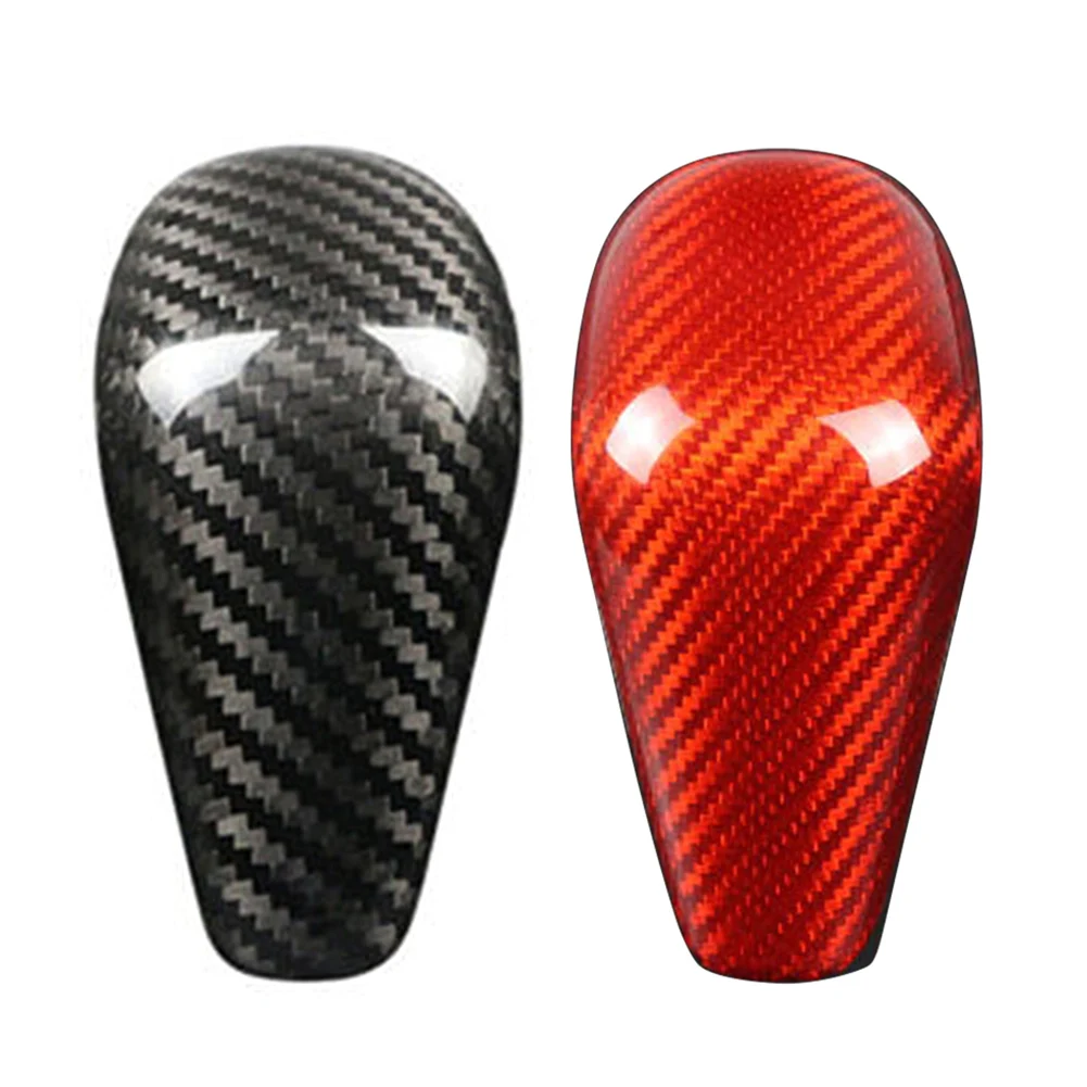 Carbon Fiber Car Gear Shift Knob Cover Trim Decoration For Audi A6 2016-2018 / A7 2015-2018