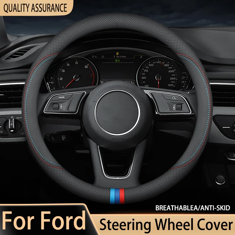 

Suitable For Steering Wheel Cover Ford Mondeo Maverick Sharp Fawkes Furuis Taurus Leather Anti-slip Breathable Car Interior