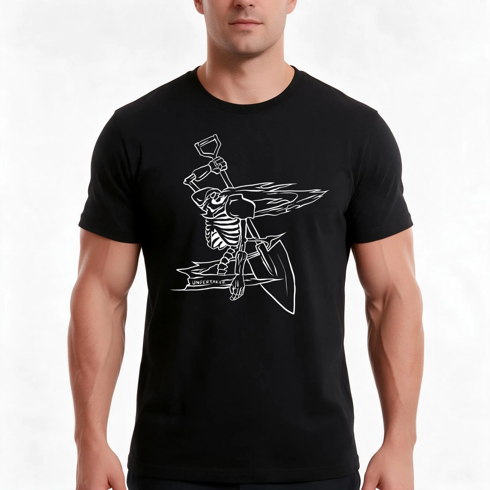 86 Eighty Six Shinei Nouzen Shin Undertaker Juggernaut Mark Headless Skull Black T-Shirt, Summer Casual Cotton Tee, 100% Cotton
