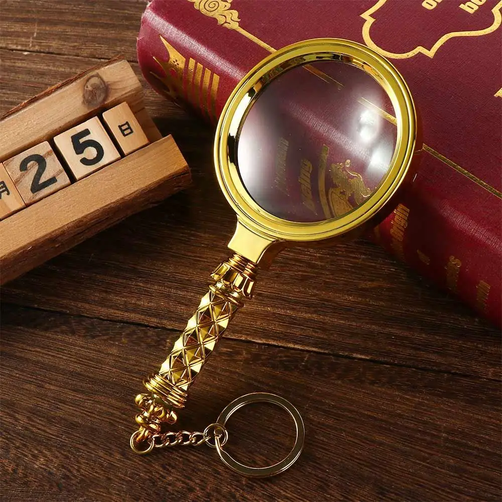 70mm Handheld Magnifier High Definition 10X Eye Loupe Glass Glass Lens Portable Handheld Magnifying Glass Reading