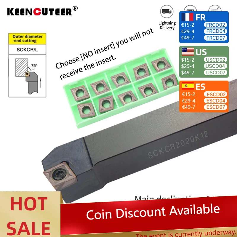 

Токарный станок SCKCR/L SCKCR1212 SCKCR1616 SCKCR2020 SCKCR2525, режущий инструмент с ЧПУ и набор из 10 твердосплавных пластин CCMT09/12, 1 шт токарный станок металлу для токарного станка инструменты.