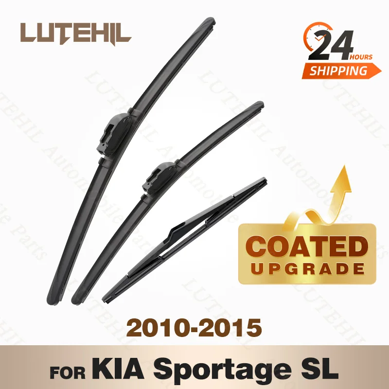 

LUTEHIL's Silicone Front & Rear Wiper Set For KIA Sportage SL 2010 - 2015 2011 2012 coated windshield wiper blade 24"+18"+12"