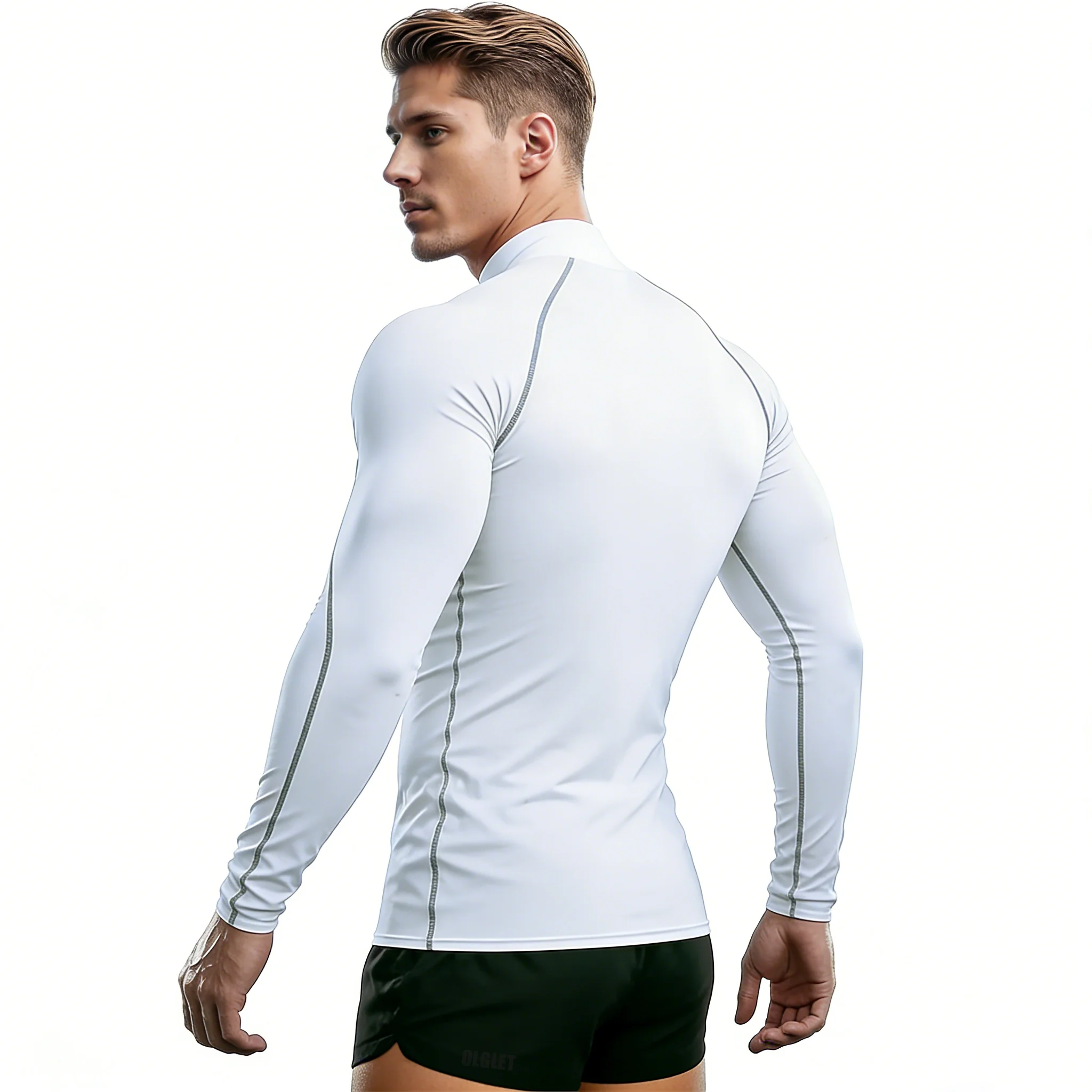 Sport T-shirt Men Compression Running Shirt Elastic Long Sleeve Fitness Athletic Top Gym Workout Undershirt Sportwear