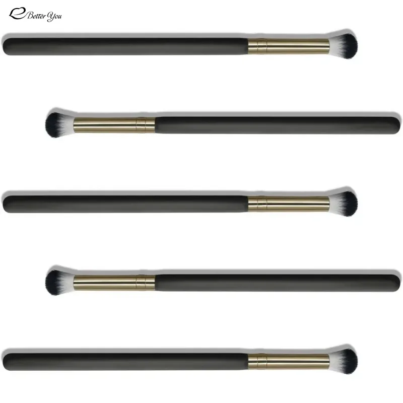 1 Pcs Soft Hair Eye Shadow Brush Black Gold Tube Double Hair Eye Smudge Brush Makeup Brush Makeup Tools Beauty Cosmetics