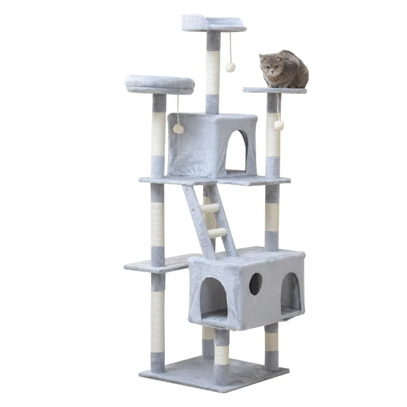 Cat villa climbing frame large, sisal cat jumping platform, multi-layer big cat does not occupy an area and is wear-resistant