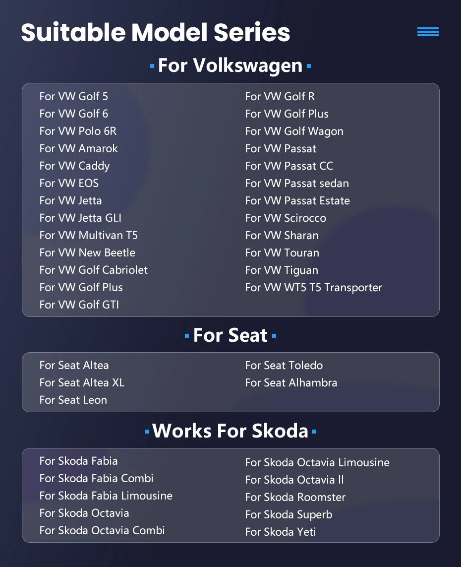 راديو سيارة 2Din أندرويد لسيارة Volkswagen Golf 5 6 Polo Passat B6 B7 CC سكودا جيتا العالمي الوسائط المتعددة Carplay واي فاي نظام تحديد المواقع والملاحة #5