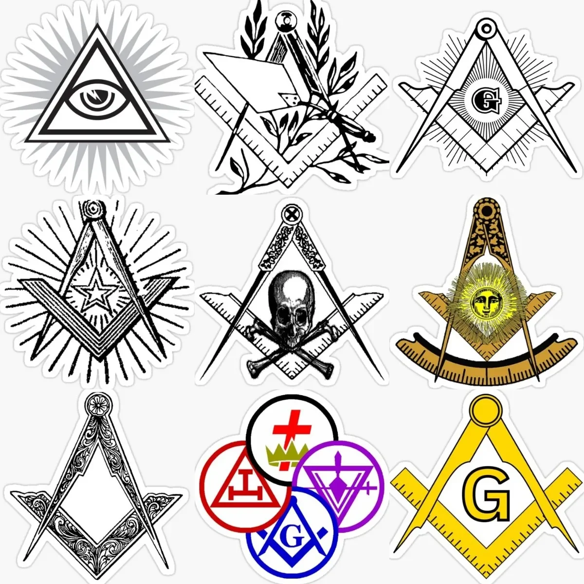 

Freemasons The Eye of God Sticker Motorcycle Accessories Camper Car Truck Window Bicycle Van Wall Glass Helmet Racing Decal PVC