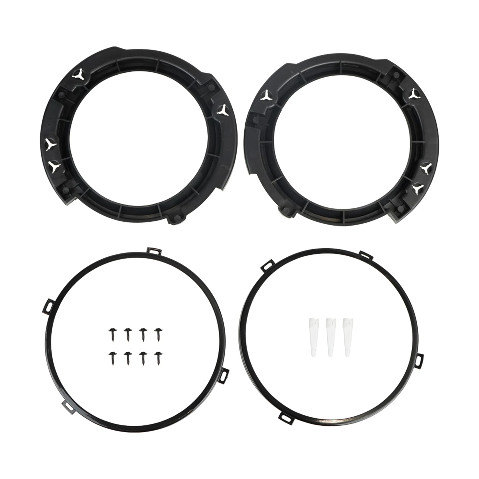 1 Pair Headlight Mounting Bracket Ring Set 7 Inch Replacement for Jeep Wrangler JK 2007-2017 Headlight Mounting Bracket Sets