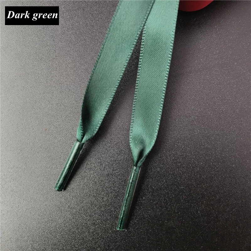Seiden-Schnürsenkel, Satinband, flache Schnürsenkel, Damen-Sneakerschnürsenkel, Schnürsenkel für Stiefel, Schnürsenkel für Schuhe, Damen- und Herrenmodell, 1 cm Breite, 1 Paar. – Detail 12