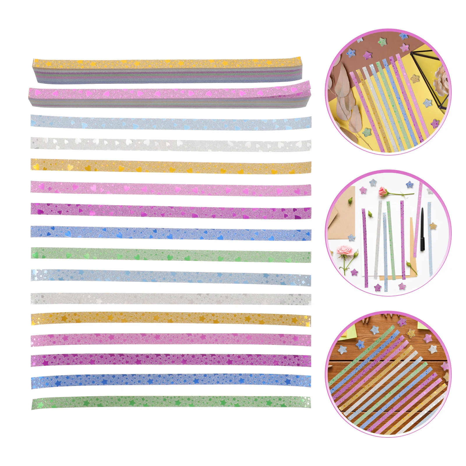 

2 Bags Glitter Origami Star Paper Strips Decorative DIY Folding Paper Stars Craft Supplies Origami Stars DIY Star Strip