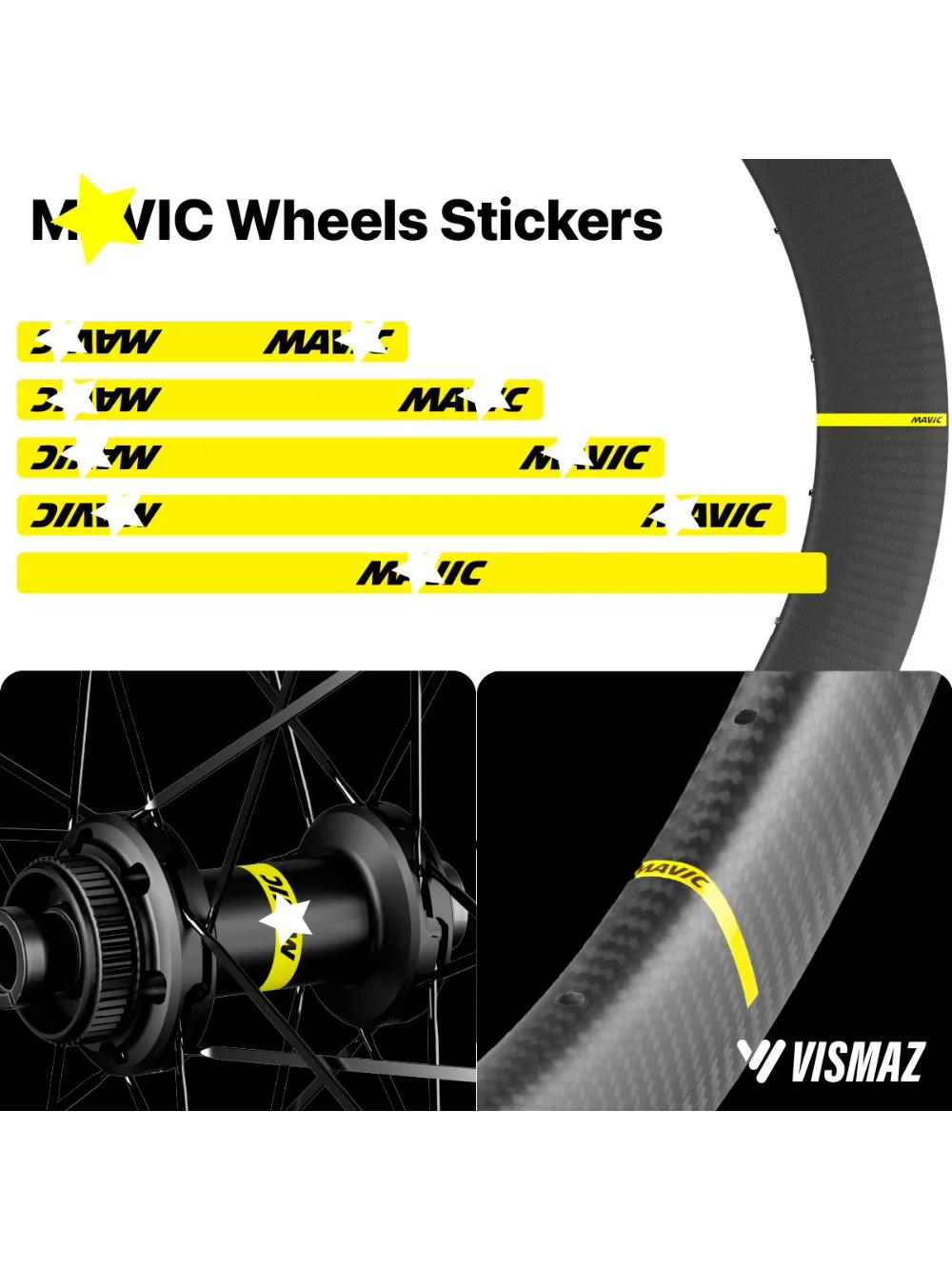 AliExpress NONE Vismaz Road Bike Wheel RIM Stickers MTB Wheel Hubs Vinyl Decals