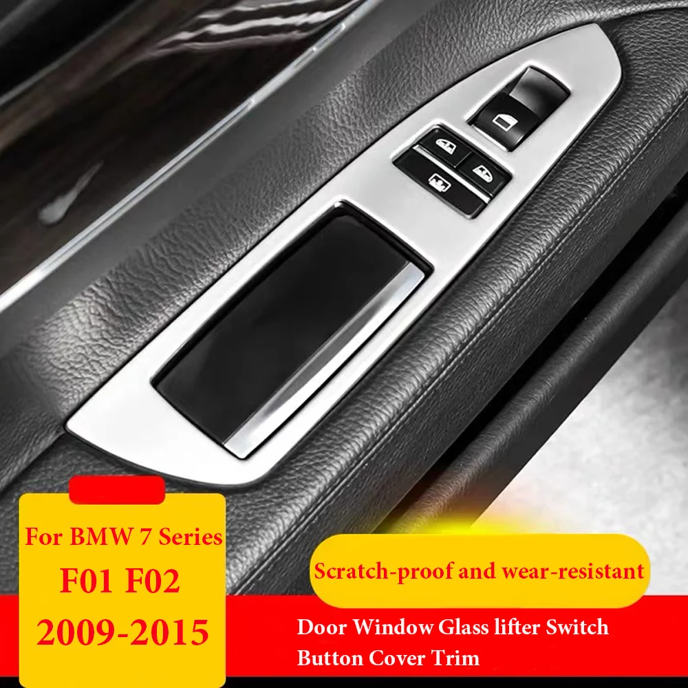 

For BMW 7 Series F01 F02 2009 2010 2011-2015 Interior Door Window Glass lifter Switch Button frame Cover Trim Auto Accessories