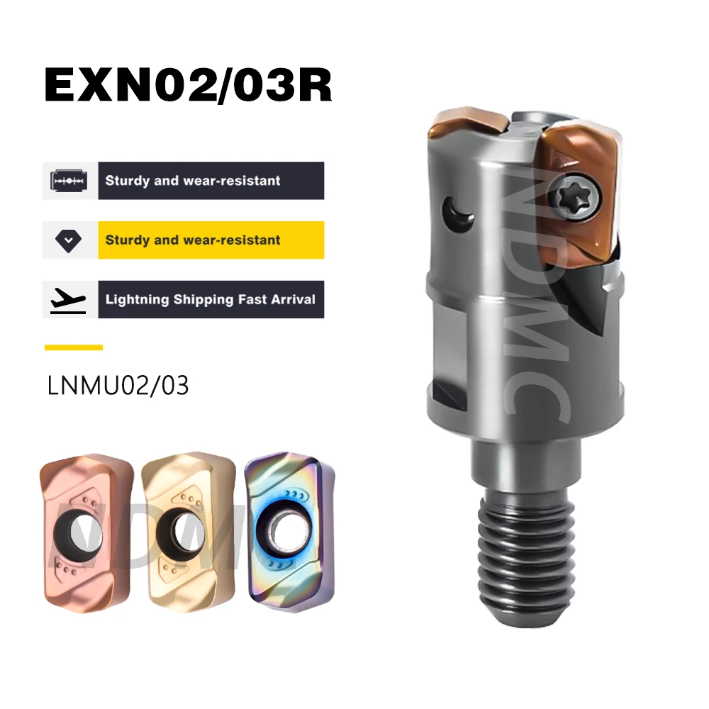 

EXN02R 03R Small Diameter Fast Feed Lock Head Internal Cooling LNMU02 LNMU03 Milling Cutter Rod Alloy Material Milling CutterCNC