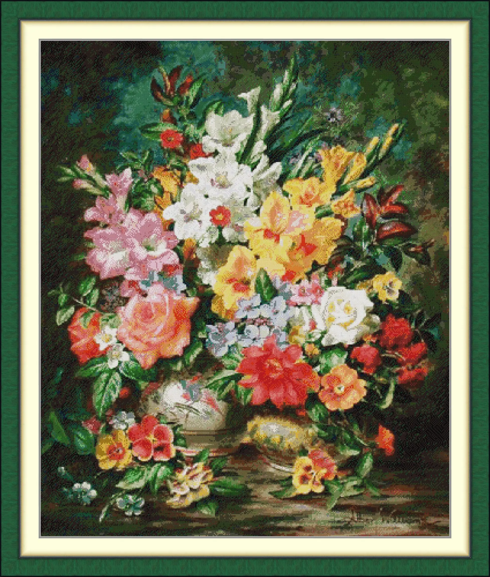 

Soulgift News Набор для вышивки крестом с предварительной печатью, штампованная ткань Аида с нитками DMC, набор для вышивания - много цветов