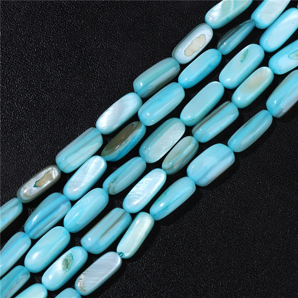 15X6mm Long Stripe Shell Beads Point Stick Mother of Pearl Shell Slice Loose Beads for DIY Making Jewelry Necklace Accessories