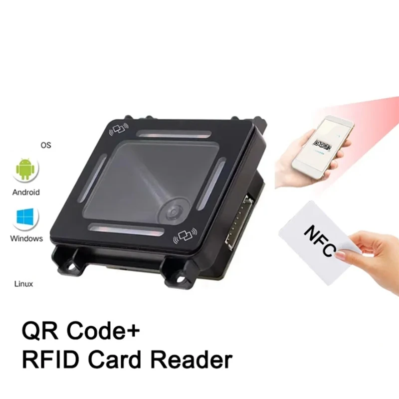 Imagem -03 - Rfid Card Reader para Quiosque Turnstile qr Code Nfc 1d 2d Controle de Acesso Barcode Scanner Usb Wiegand Ep8280