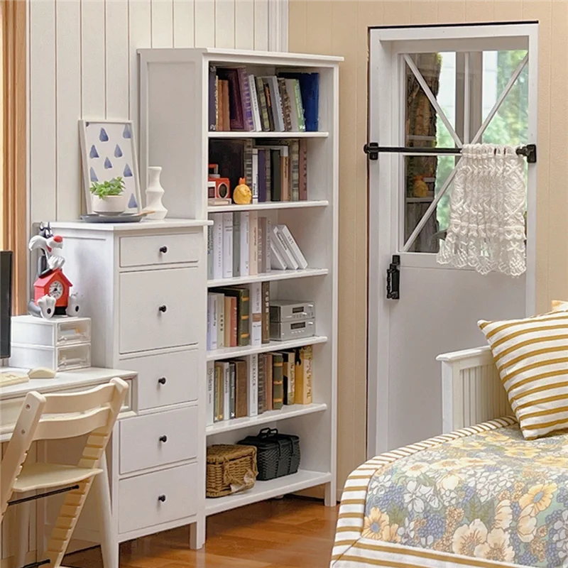 

1/10 Bjd Ob11 Miniature Dollhouse Furniture Mini Model Bookcase/Shelf/Locker Dollhouse Accessories White