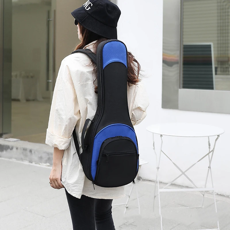 Ukulele Bag Case Backpack 21 23 26 Inch Size Ultra Thicken Soprano Concert Tenor  More Colors  Mini Guitar Accessories Parts Gig