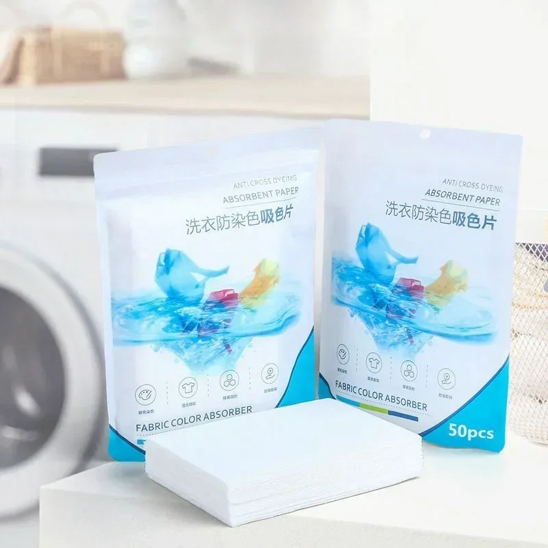 Color-absorbing Paper Laundry Tablets Fabric Color Absorber Anti-Staining Clothes Sheets Anti Cross Dyeing Absorbent Paper