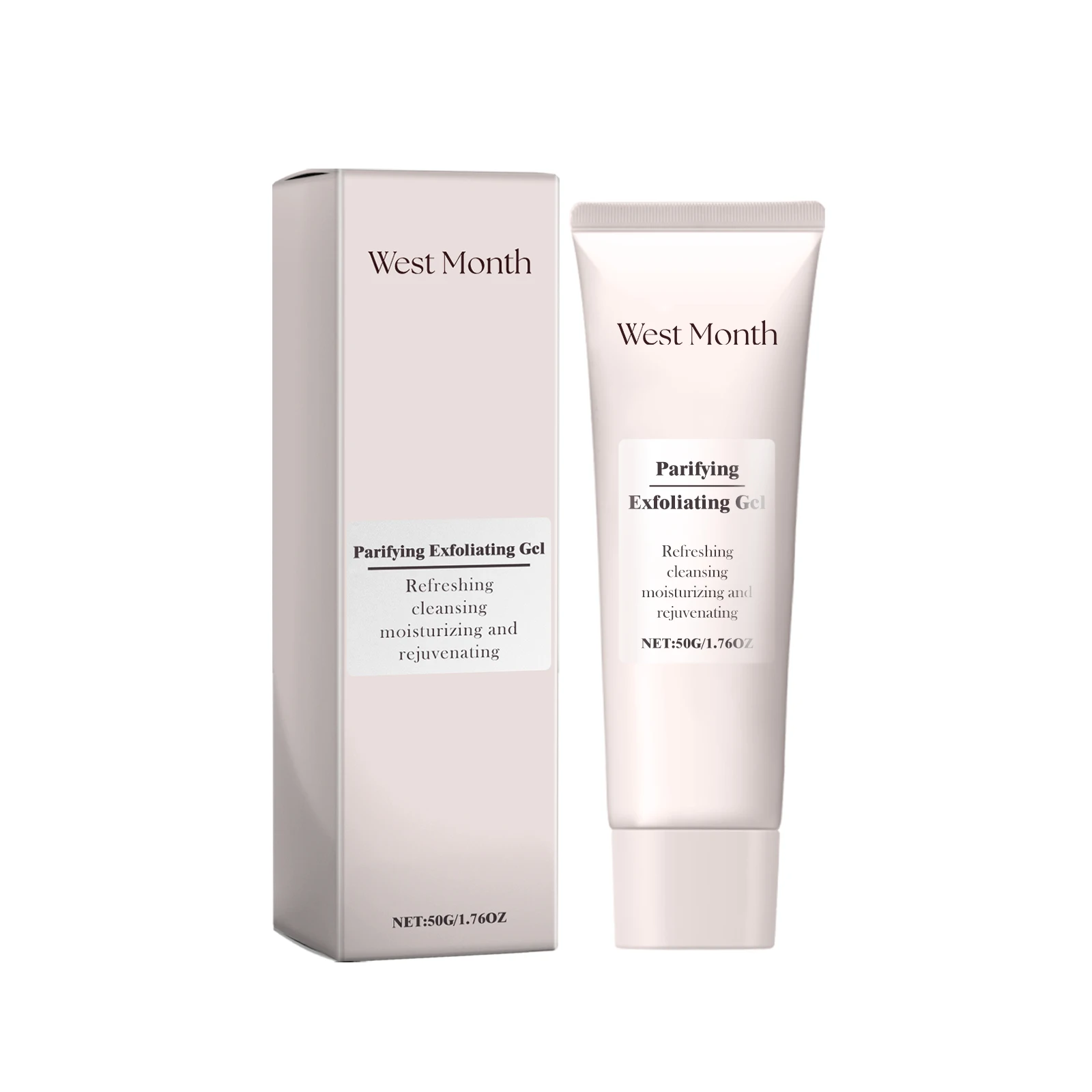 

West Month Purifying Exfoliating Gel Chun White Tender Skin Clean Bright Skin Cutin Tighten Pores 1pcs