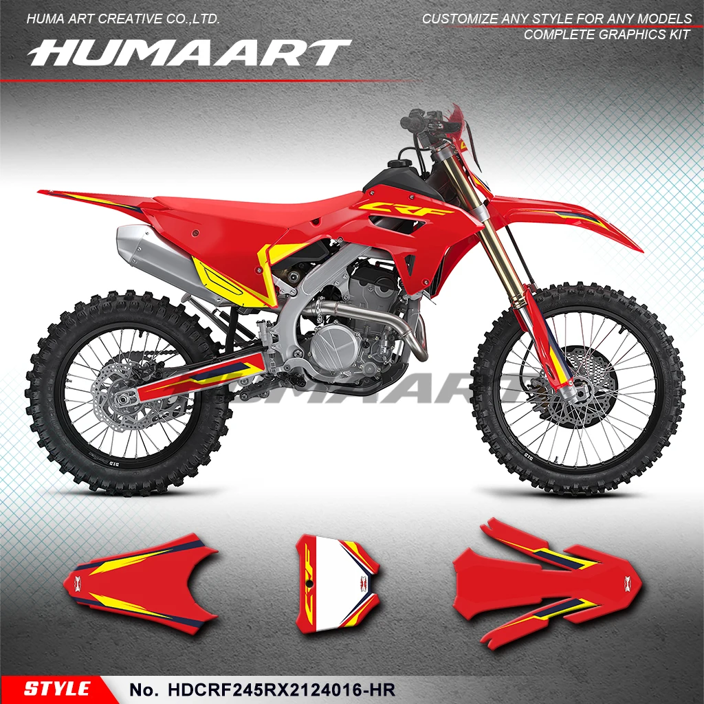 

Графическая Обложка для мотоцикла HUMAART для Honda CRF 250RX 450RX 2021 2022 2023 2024, HDCRF245RX2124016-HR