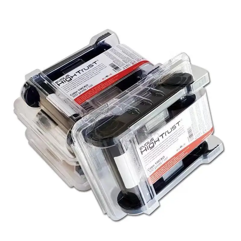 Genuine Evolis Original Full Panel YMCKO Color Ribbon Black Ribbon Printing Supplies For ID Card PVC Printer Zenius Primacy