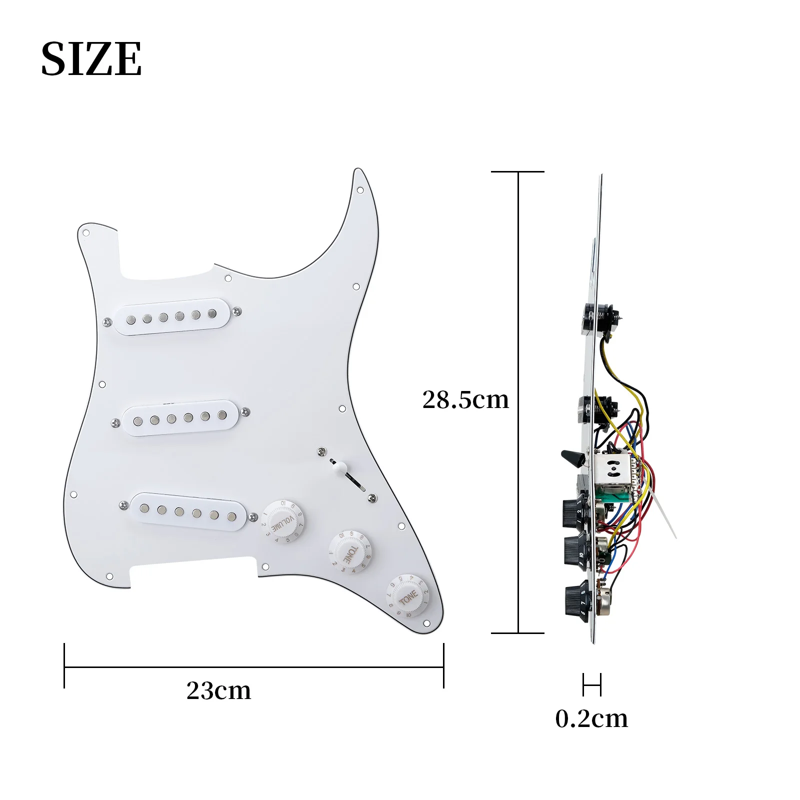 Electric Guitar Pickguard Pickups Loaded Prewired Black 11 Hole Single Coil Pickguard Pickups Parts for FD ST Style Guitar