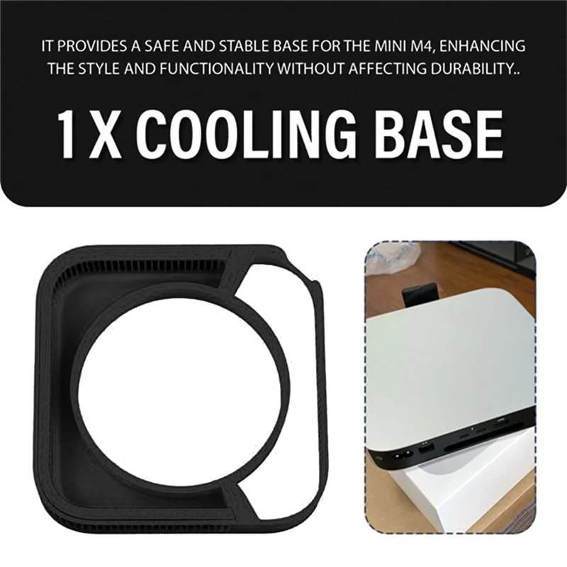 【Lowest-Price!】For 2024 Mac Mini M4 Cooling Base Anti-Slip Dustproof 3D Printed Bracket For Enhanced Stability And Protection