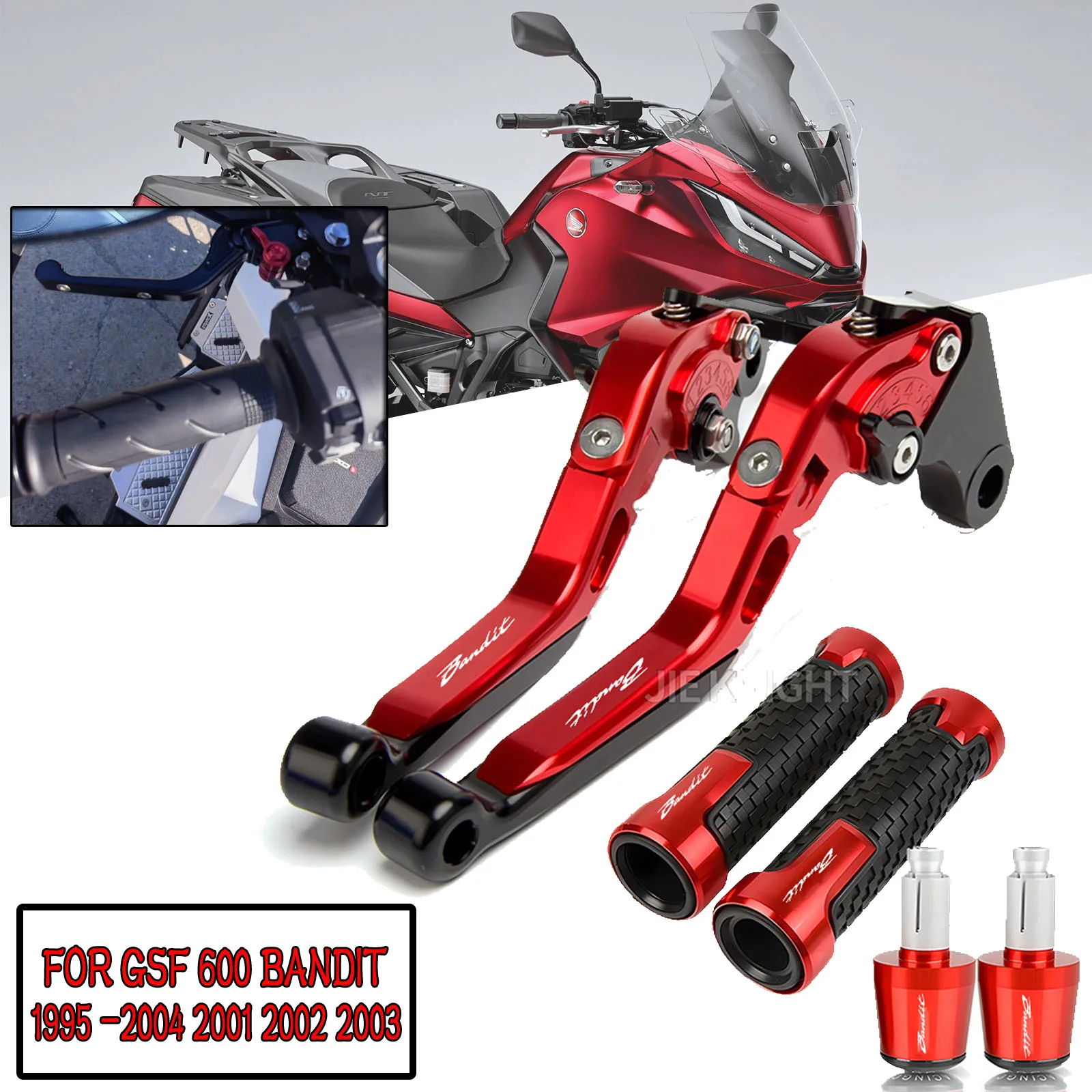For GSF 600 BANDIT 1995 -2004 2001 2002 2003 Bandit Motorcycle Brake Clutch Lever GSF600 22MM Handlebar Hand Grips ends