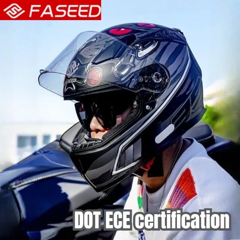 

FASEED Ultra Durable Touring Full Face Moto Helmet with Soft Lining Designed for Long Rides Comfortable and Reduced Wind Noise