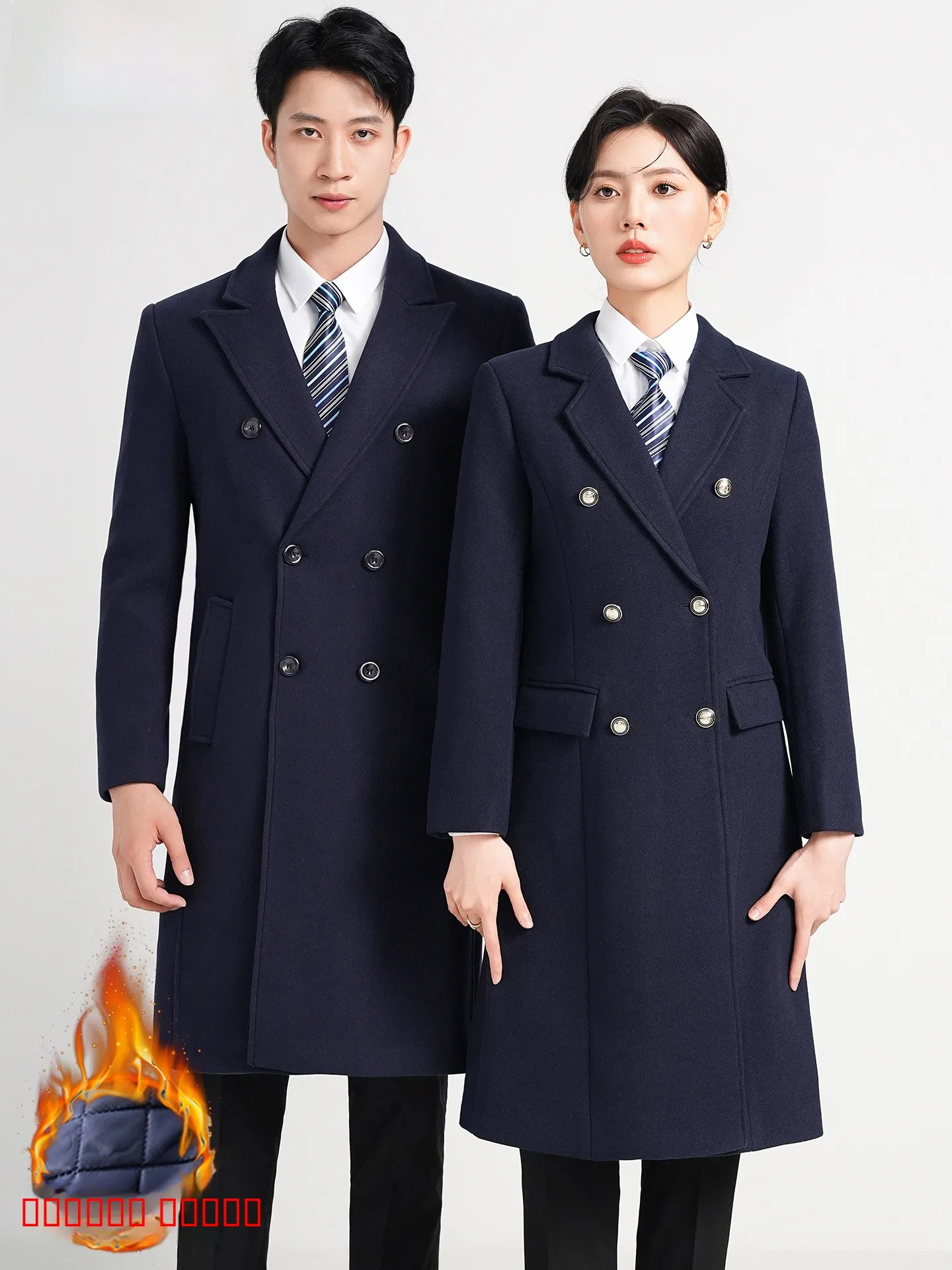 

Шерстяное хлопковое пальто Thiened для женщин, зимняя верхняя одежда, униформа для администраторов отелей, персонала ювелирных магазинов, деловой костюм для офиса