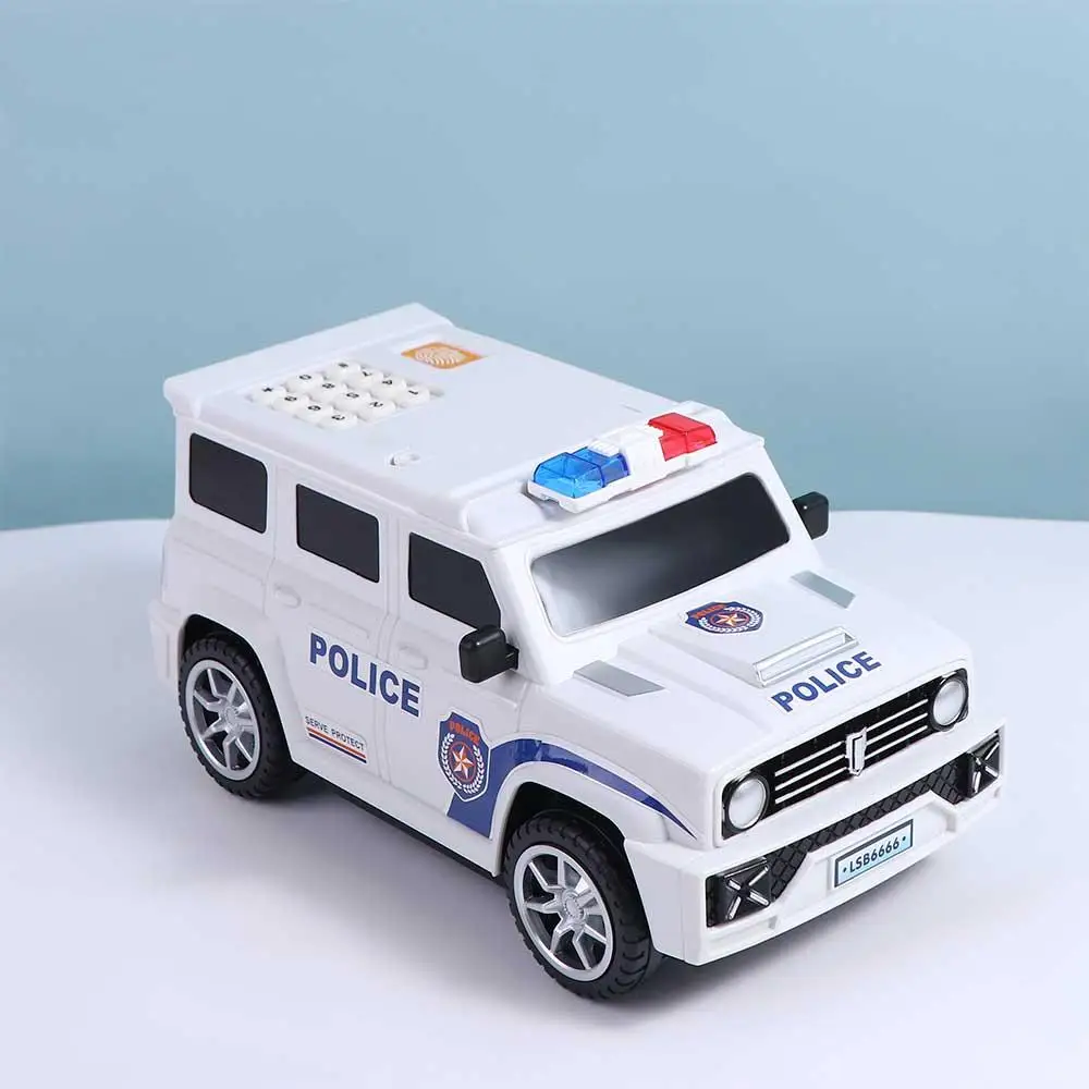 Boîte de monnaie avec mot de passe pour enfants, jouets pour enfants, mot de passe par empreinte digitale, boîte d'économie d'argent, modèle de voiture, tirelire, modèle de voiture Swat