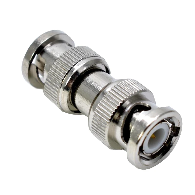 Q9 BNC Connector BNC Male To BNC Male Plug Straight Connector Adapter RF for Video CCTV Security Brass Nickel Plated Copper