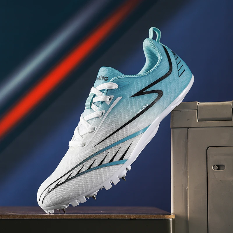 Men Professional Running Sprint Shoes Athletic Long Jump Light weight Track Spike Soft Field Non Slip Nails Race Racing Match