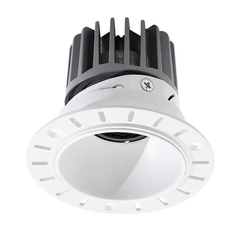 Borderless smart home living room corridor anti-glare cob spotlight small hill ceiling light pre-buried