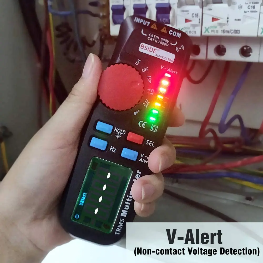 ADM92CL PRO True RMS مقياس متعدد رقمي شاشة ملونة نطاق تلقائي 6000 TRMS تستر مع سلك مباشر تحقق درجة الحرارة هرتز أوم ديود متر