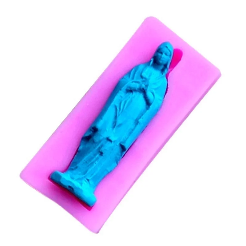 Virgin Mary Fondant Cake Molds Soap Chocolate Mould For Kitchen Baking