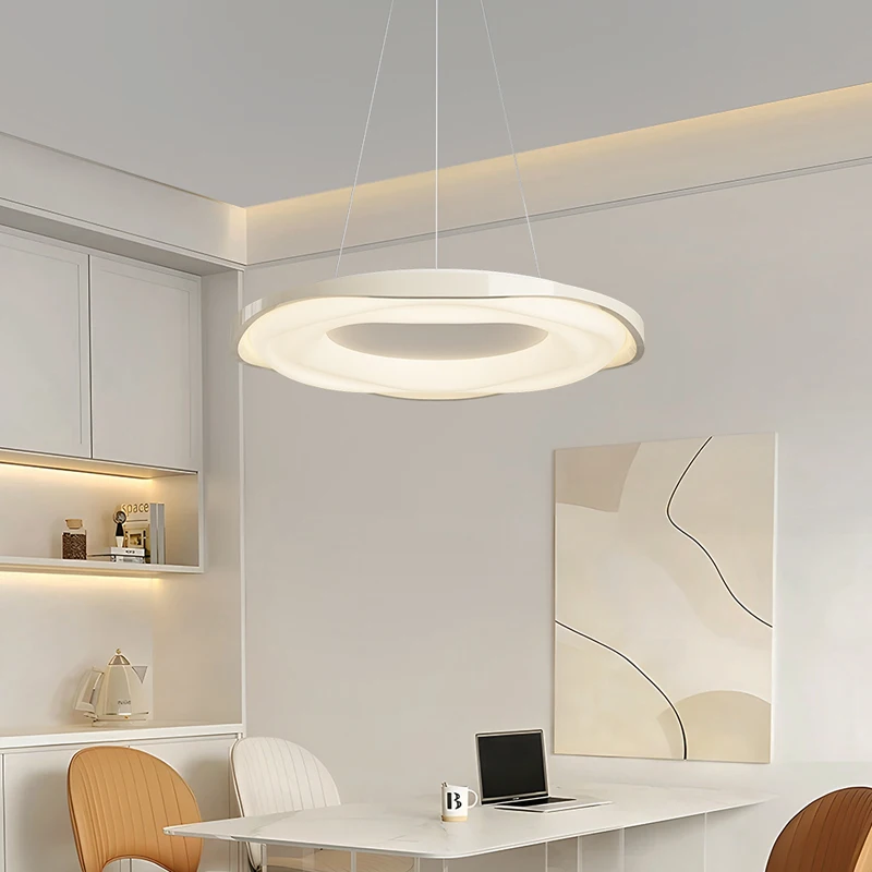 Bedroom Dining Room Pendant Light Modern Simple Cream Style Lamp Nordic Full Spectrum Eye Protection Lamp Room Study Chandelier