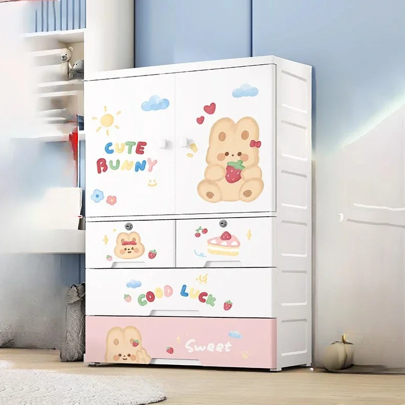 Baby Cabinet Drawers Children Wardrobes Storage Hangers Children Wardrobes Organizers Penderie Enfant Room Furniture MR50CW