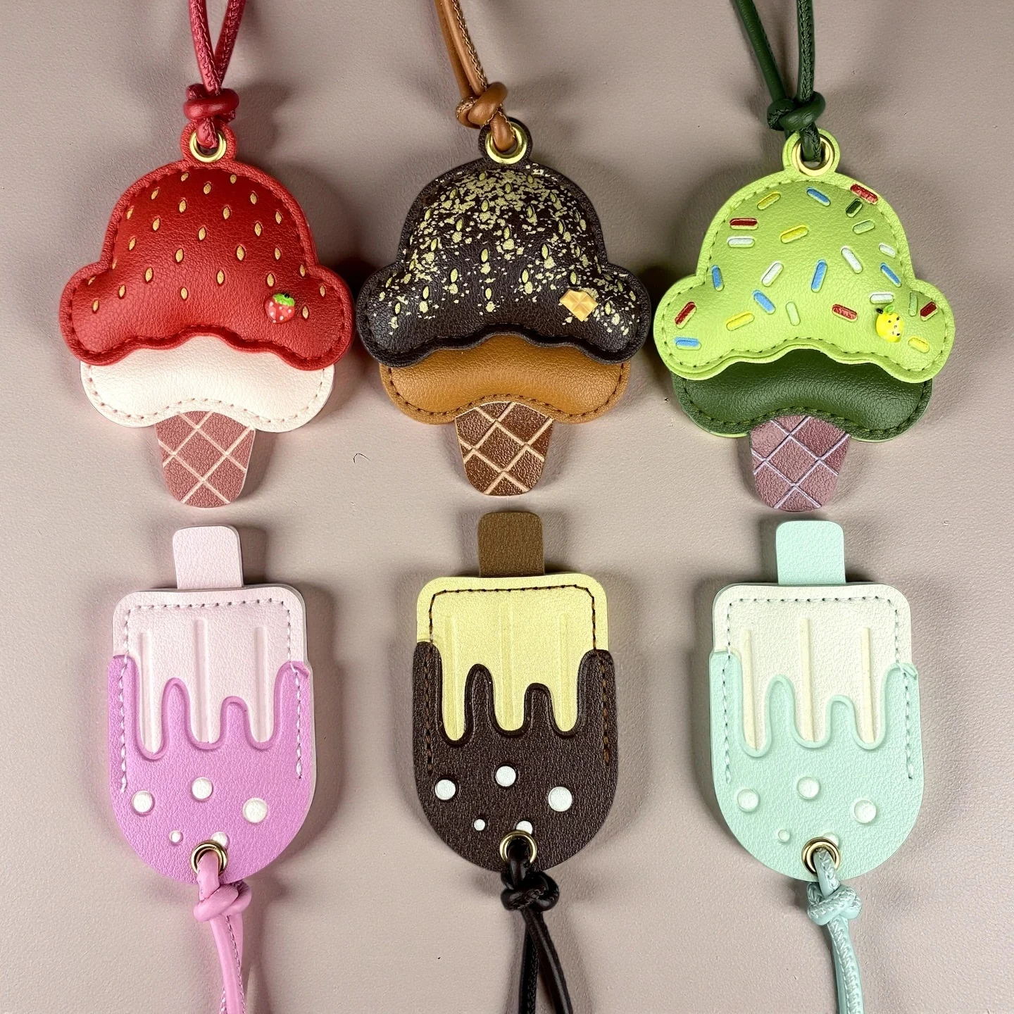 Cute PU Leather Ice Cream & Po - đánh giá và giá Spicy Food Snacks