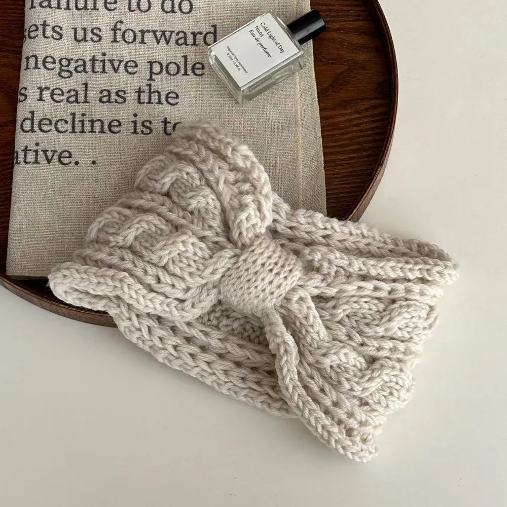 

Gifts Twist Buterfly Bow Headband Warm Hair Accessories Woven Headband Knitting Turban For Women's
