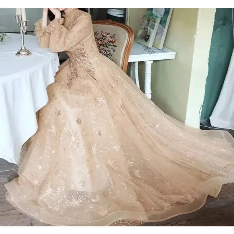 Galajurk Lange A-lijn Kant Applicaties Dames Formele Jurk Voor Avondfeest Robe De Soiree Vloerlengte